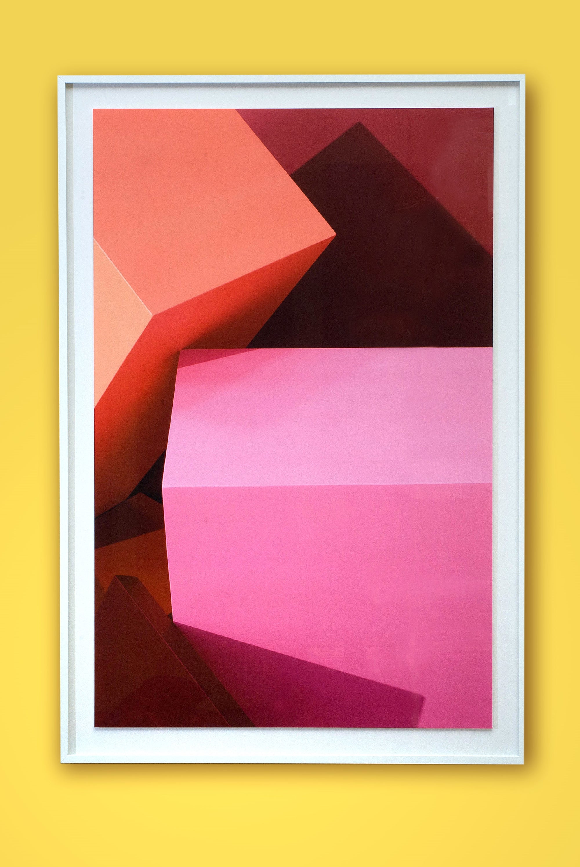 Pink Blocks Geometric Photographic Digital Print