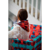 Red / Blue Geode Square Silk Satin Scarf