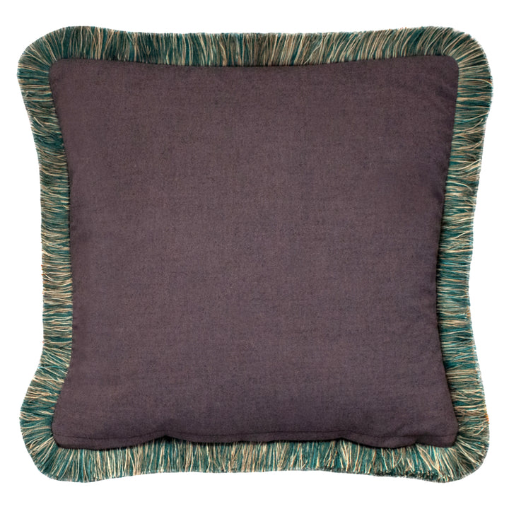 Ruched Cobalt Strata Velvet Small Square Cushion