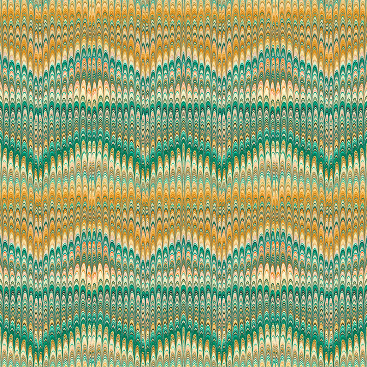 Saffron Plumes Velvet Fabric