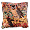 Scops Owl Velvet Square Cushion