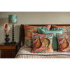 Sea Swirl Double-Sided Linen Large Square Cushion