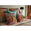 Sea Swirl Two Shells Linen Small Square Cushion