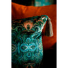 Tasseled Duck-Egg Bouquet Velvet Large Oblong Cushion