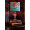 Teal Bouquet Silk Cotton Lampshade