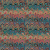 Teal Bouquet Linen Fabric