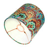 Teal Bouquet Silk Cotton Lampshade