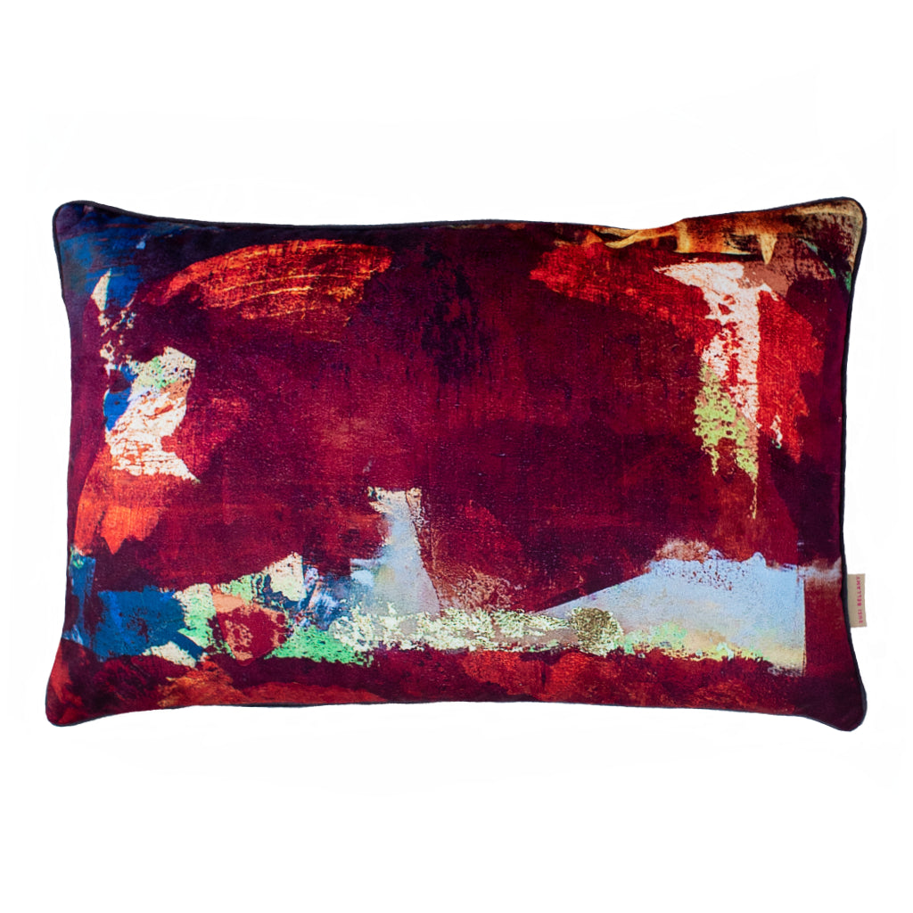 Twilight Scape Velvet Large Oblong Cushion (only 1 left)