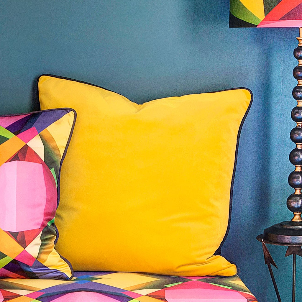 Chartreuse velvet pillows sales