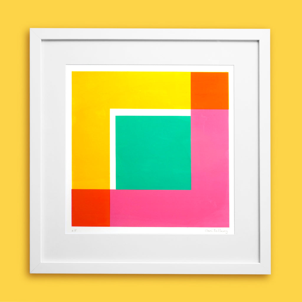 'Yellow Tangent' Framed Screen Print