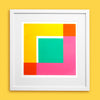 &#39;Yellow Tangent&#39; Framed Screen Print